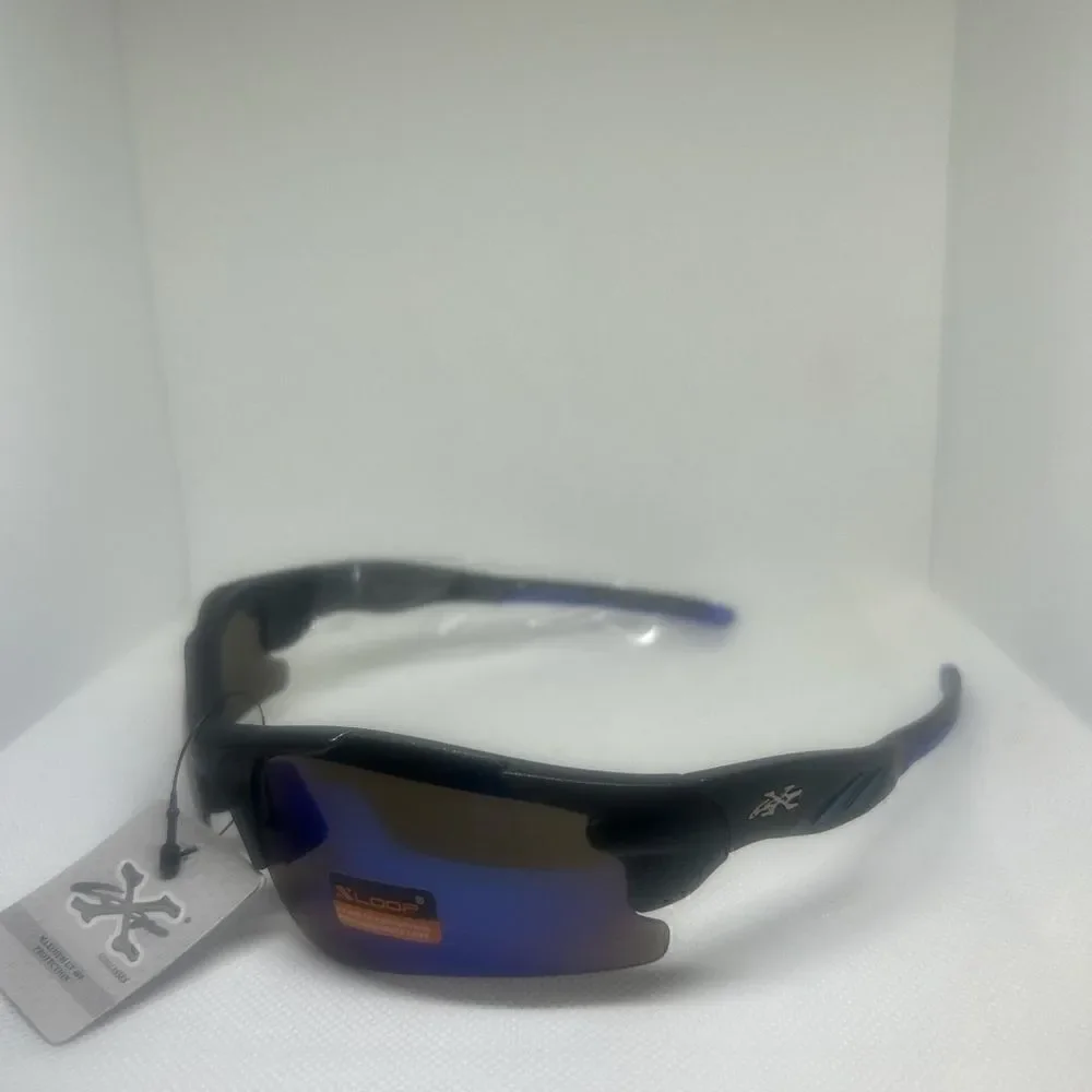 X-Loop Wrap Semi-Rimless Mens Shades Sunglasses